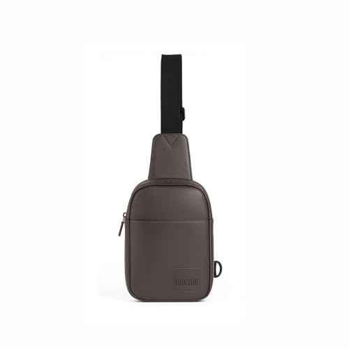 Image of COUNSELOR Sling Bag for Men, Vegan Leather Crossbody Chest Bag, One Shoulder Side Bag, Adjustable Strap, Zipper Closure, Multiple Compartment, Lightweight Stylish Bag for Daily Commute, KIRO