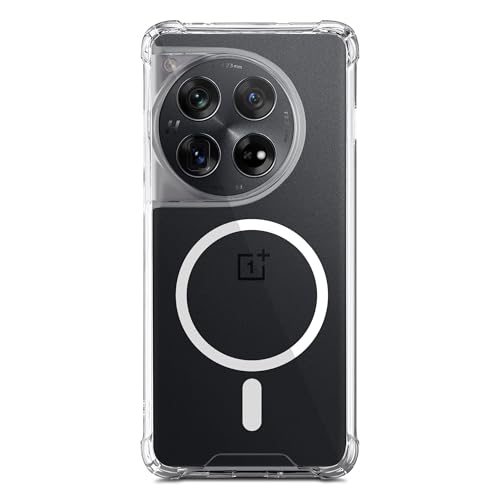 Image of DailyObjects Clear Magnetic Phone Case Cover Compatible with OnePlus 12 | Wireless Charging Slim Back Cover | 2 Layer Edge Protection & Shockproof