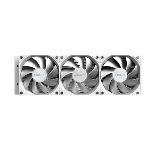 Image of GIGABYTE Eagle 360 ICE - AIO Liquid CPU Cooler - 360mm Radiator, 3X 120mm High-Volume PWM Fans, Compatible with Intel LGA 1851 /1700 /115X /1200, AMD AM5 /AM4 - White (GP-GIGABYTE Eagle 360I)