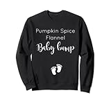 Calabaza Especias y Franela Embarazo Anuncio Embarazada Sudadera