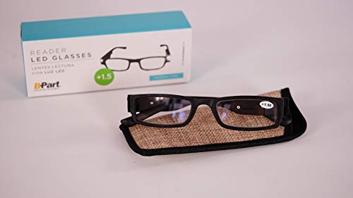 Reading Glasses Black Built-In Led Light Lens, Bright Led Readers For Men Women (1-Pack) #TOP1