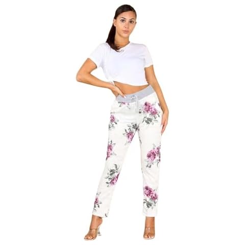 WearAll Women's Floral Jogger Sweatpants Cover