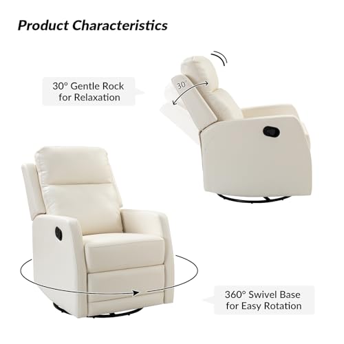 Sillón Plegable Piel Sintética Marfil miniatura 3