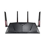 ASUS Dual-Band Gigabit Wi-Fi Gaming Router (AC3100) with MU-MIMO, Supporting AI Protection Network Security by Trend Micro, AI Mesh Wi-Fi System (RT-AC88U) (Renewed)
