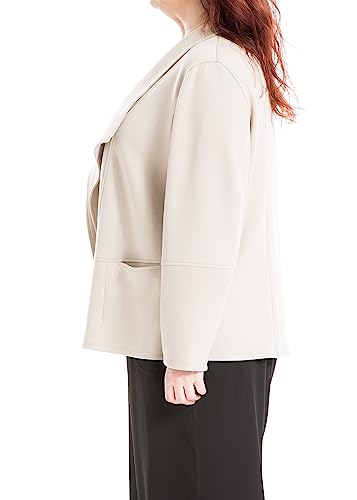 Max Studio Women's Plus Size Scuba Drape Front Jacket3