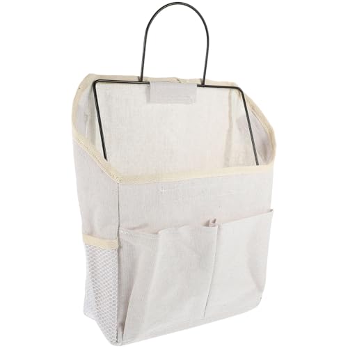 Homoyoyo Bolsas Organizadoras Colgantes 2 Piezas de Tela Beige Bolsillos Laterales para Almacenamiento en Pared y Puerta Bolsa para Armario Dormitorio y Baño Organizador Práctico y