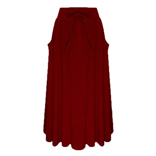 Jupe de taille moyenne pour éviter l'inconfort ventral grâce à la ceinture élastique rouge M