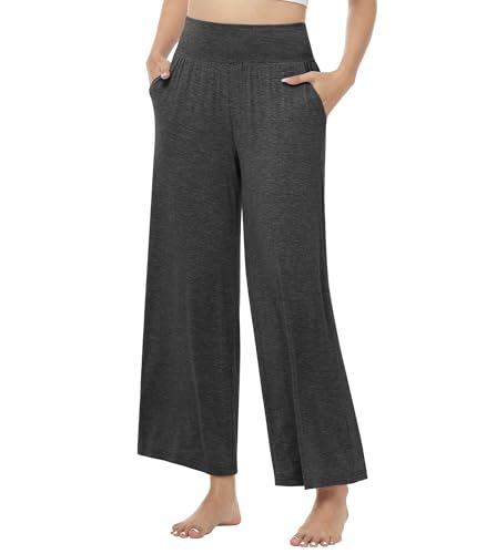 WiWi Pajama Pants for Women Soft Wide Leg Palazzo Lounge Sweatpants Loose Yoga Bottoms-Viscose from Bamboo S-XXL - Image 4