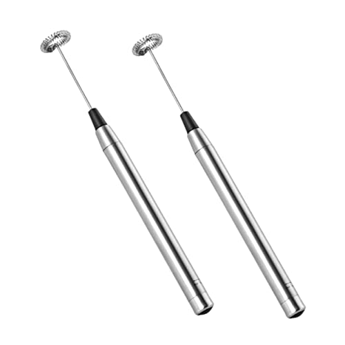 HEMOTON 2pièces Mousseur à Lait Électrique Portable De Fouet à