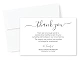 Personalized Funeral Thank You Cards, Sympathy Acknowledgement Cards, Remembrance Ceremony, Celebration of Life, Bereavement Notes with Envelopes