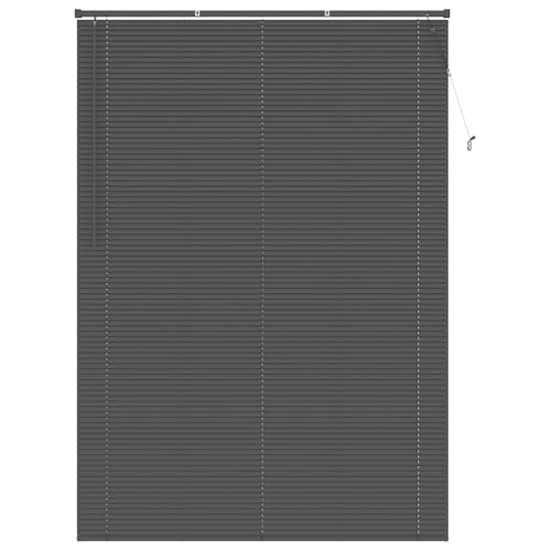 vidaXL Store Vénitien Gris Argenté 213 x 140 cm 25 mm PVC, Solution Moderne de Stores vénitiens, durables pour Bureau à Domicile, Filtration de lumière réglable, Protection de la Vie privée