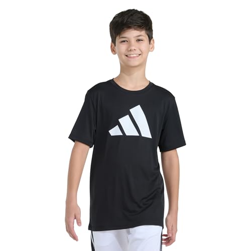 Amazon.com: adidas Boys ' SS Moisture Wicking Tee Logo Black Amazon.com: adidas Boys ' SS Moisture Wicking Tee Logo Black