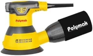 PM125ROS 125 mm Orbital Sander | 350 W Motor | 8000–12000 OPM | Lightweight yet Durable | Corded Electric Sander for Wood, Metal & Paint Prep | 6-Month Warranty | Yellow