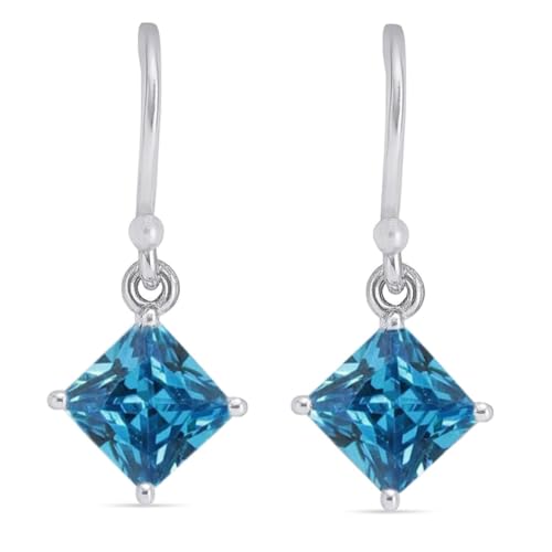 Image of ZAVYA 925 Sterling Silver CZ Drop Silver Plating Drop Earrings | Gift for Women and Girls | With Certificate of Authenticity and 925 Hallmark