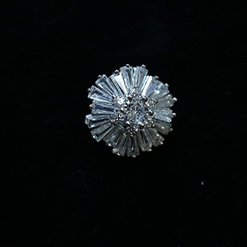 5Pcs/Lot Rhinestone Crystal Fur Buttons Cubic Zirconia Button For Coat Decorative Cz Sewing Buttons For Cashmere Knit Cardigan #TOP7