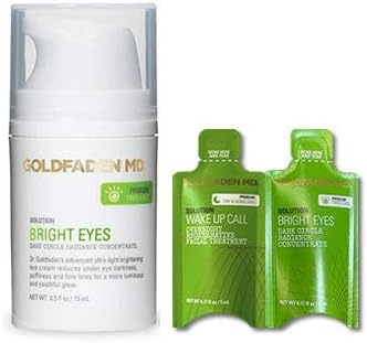 Goldfaden MD Bright Eyes - Dark Circle Radiance Concentrate (15 ml) with trial size Goldfaden Wake Up Call (0.17 fl oz) and Goldfaden Bright Eyes (0.17 fl oz) (3 piece set)