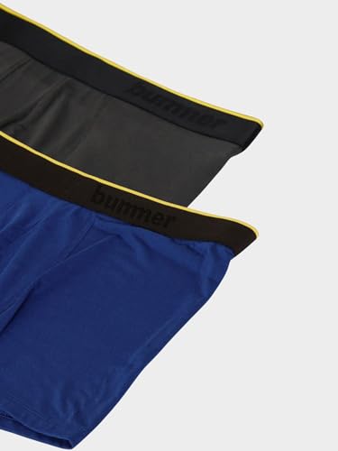 Image of Bummer Men's Finest Modal Underwear with Ultra Soft 4-Way Stretch Fabric for Ultimate Comfort - Anti-Bacterial & Breathable Solid Trunks Innerwear Combo Pack for Men