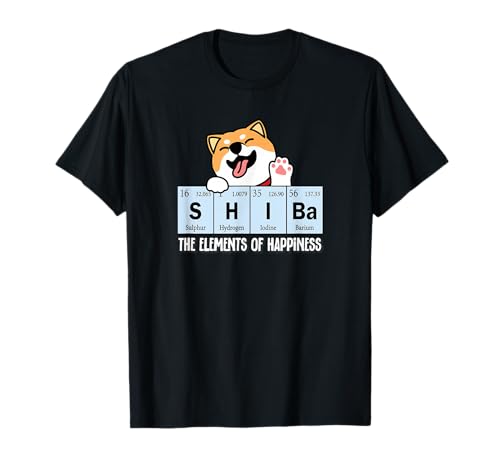 Shiba Inu T-shirt, Preto