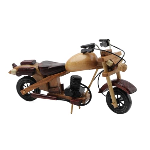 Ximimark 1Pcs Vintage-Style Handcrafted Wooden Motorcycle – Artisanal Desk Ornament for Collectors & Home Decor, Perfect All-Season Accessory