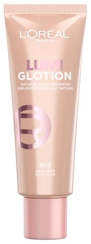 LOréal Paris Lumi Glotion Multi-Use Flüssiger Highlighter für Gesicht und Körper Natural Glow Make Up mit feuchtigkeitsspendender Hautpflege [Glycerin & Sheabutter] Farbe 902 Light Glow 1x40ml
