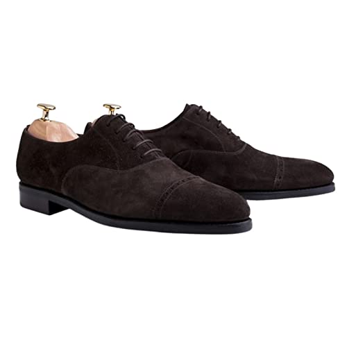 YXCUE Oxford Designer Dress Best Men Shoes Wedding Business Style Man Shoe Luxury Leather Handmade Shoes for Men (Color : Black, Shoe Size : 10)