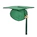 D DODOU Unisex Matte Graduation Cap and Gown Tassel Package for High School and Bachelor (Standard, Emerald Green, 51)
