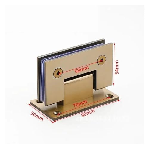 Charnière 90° or brossé pour une cabine de douche moderne et lumineuse - 3