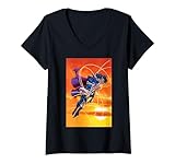 DC Comics Superman Wonder Woman Kiss Poster V-Neck T-Shirt