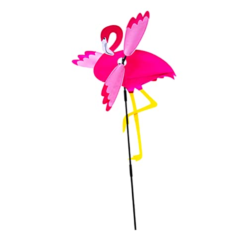 1Pc Flamingo Windmill Ornaments For Toys For Birds Toys Outdoor Flamingo Statue Yard Wind Spinners Rayan Toys For Outdoor Toy Outdoor Cloth Windmill Pinwheel Toy #TOP6