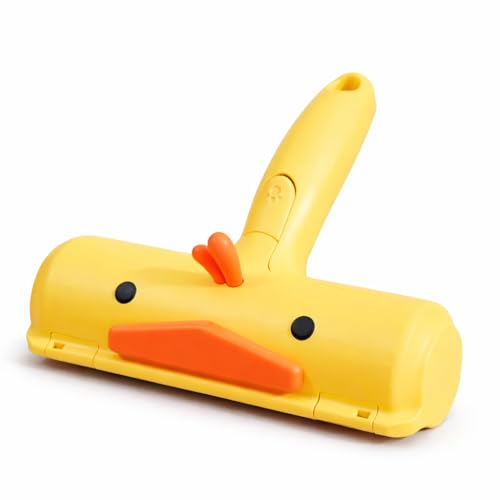 #Commissioniguadagnate<br>Spazzola Togli Peli Animali Riutilizzabile – Rullo Leva Peli Cane e Gatto Rimuove Peli da Divani Vestiti e Tappeti Pulizia Facile Senza Batterie (Giallo Papera)