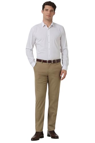 Image of Peter England Men Regular Mid Rise Everyday Woven Formal Trouser