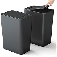 Kongming Cubo de basura para baño con prensa, 2 unidades