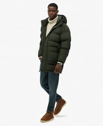 Superdry Para Hombre. M5012289A Parka Xpd Longline Baffle Marino (L), Casual, PoliéSter - 6