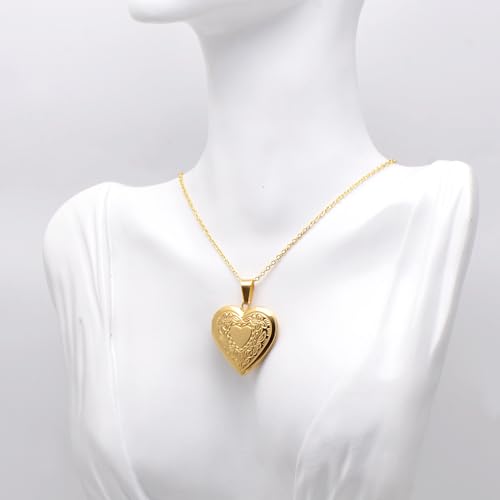 Paialco Stainless Steel Heart Shaped Locket Pendant Necklace for Women4