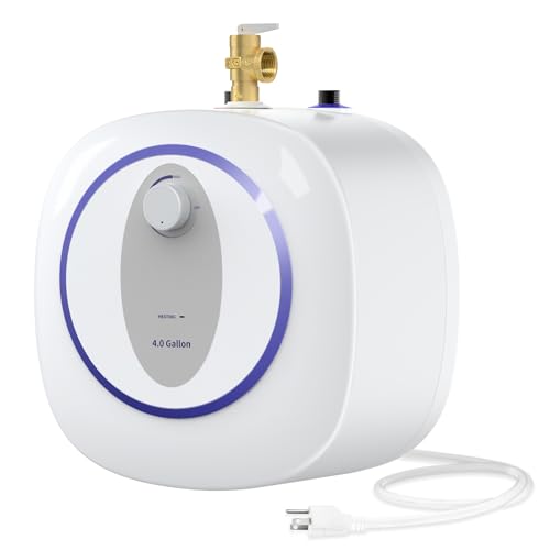 SHIWAKOTO 4 Gallon Under Sink Water Heater, 120V 1440W Small Hot Water Heater, On-Demand Hot Water for RV, Kitchen and Bathroom (Floor/Wall Mounted)