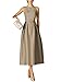 Caodip Lace Midi Mother of The Bride Dresses for Women Satin Formal Mother of Groom Dress for Wedding Guest A Line Tea Length Elegant Evening Ball Gowns Light Coffee US12