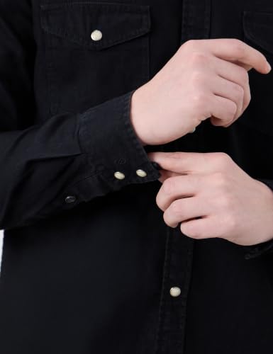 Image of Symbol Premium Men's Casual Cotton Denim Shirt | Regular Fit | Available in Plus Sizes