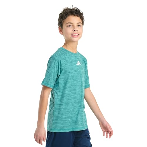 adidas Boys' Short Sleeve Essential Polyester Mélange Tee2
