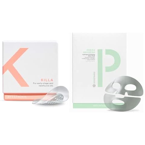 ZitSticka Coast Is Clear Bundle: Killa Microdart Acne Pimple Patch 8 Pack + Press Refresh Exfoliating Sheet Mask 5 Pack Cover
