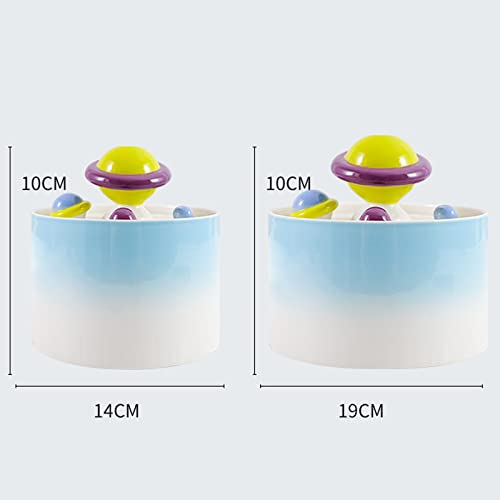 Fuente automática de agua para gatos de cerámica miniatura 7