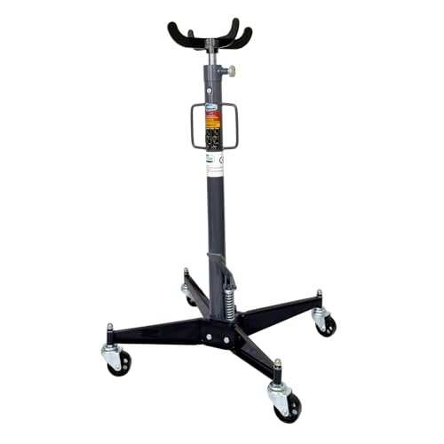 SwitZer Hydraulic Transmission Jack Gearbox Swivel Mobile Adjustable Height 0.5 Ton Tonne 500Kg Vertical Gear Lift Garage Car Fixing Hoist Grey - Image 2