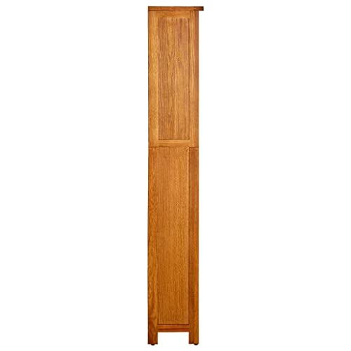 Vidaxl Solid Oak Wood 6-Tier Bookcase Book Shelves Cabinets Display Shelf Display Unit Living Room Easy To Assemble Durable Sturdy Brown #TOP4