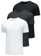 HIGH PERFORMANCE ATHLETIC SHIRTS：Elevate your fitness journey with our 3-pack of men's workout tees. Enjoy optimal comfort and superior performance at the gym, while running, or on the go. ADVANCED MOISTURE-WICKING：Stay dry and comfortable with our q...