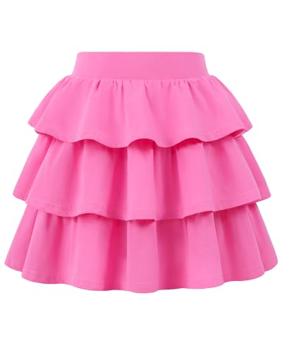 Image of KEREDA Girls Skirt Kids Casual 3-Layer Ruffle Skort School Uniform Skirts for Girls