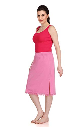 Image of Splash Cotton Rich Regular Skirt Slip for Women - Knee Length