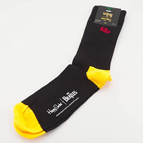 Happy Socks Les Chaussettes De Mélange De Coton Beatles, Noir/jaune 36-40 - Les Beatles, Paul McCartney, John Lennon, RIngo Starr, George Harrison Happy Socks Les Chaussettes De Mélange De Coton Beatles, Noir/jaune 36-40 – Image 4