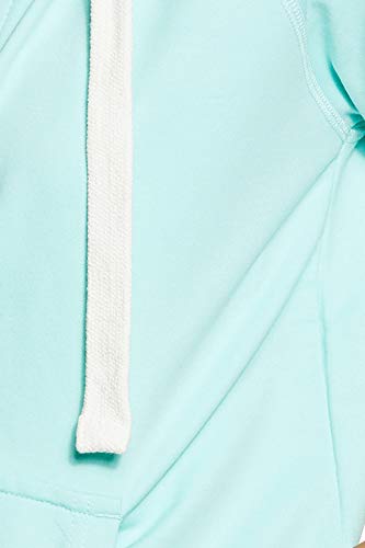 Amazon Brand - Symbol womens Casual Cotton Blend Hooded Sweatshirt (AW19SS002), Snow Green, M