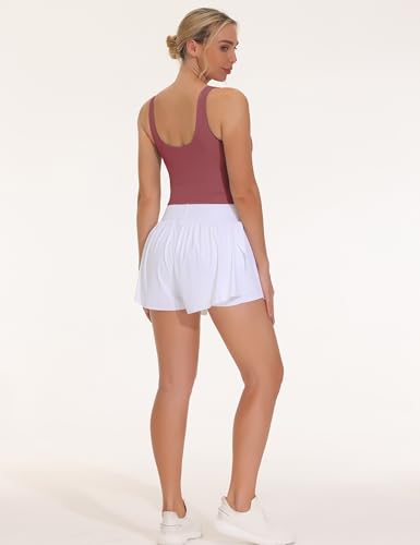 Image of THE GYM PEOPLE Women Sports Bra Sleeveless Padded Running Workout Tank Tops