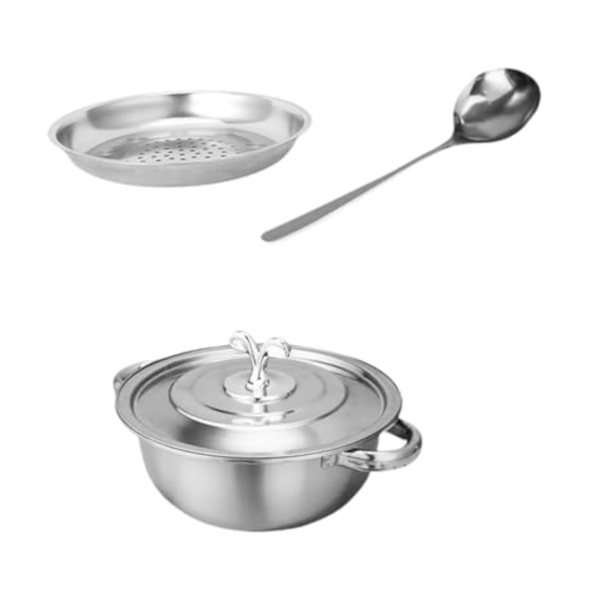 2L Stainless Steel Lard Container with Filter Pot for Kitchen Storage