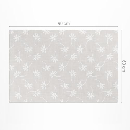 Tapis d'extérieur 60x90 cm rectangulaire en PVC imprimé fleurs délicates - 4